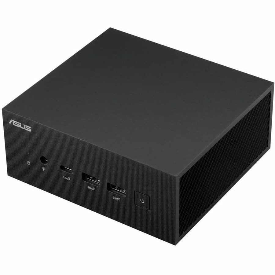 ASUS PN64 mini PC with 13th Gen Intel Core, Intel Iris Xe Graphics, and compact black chassis