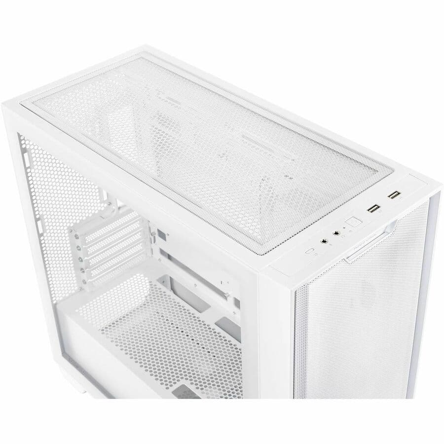 ASUS A21 White Micro-ATX case with mesh front panel and support for 380 mm GPU and 360 mm cooler
