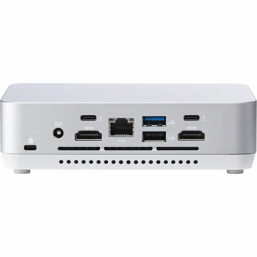 ASUS RNUC14RVSU700001I white Mini PC with Intel Arc Graphics and rear HDMI port