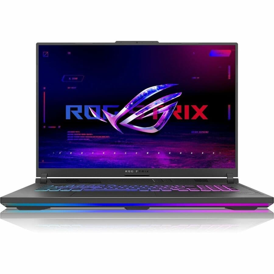 ASUS ROG Strix 18-inch gaming laptop in Eclipse Gray with i9-14900HX, RTX 4060, and 240 Hz display