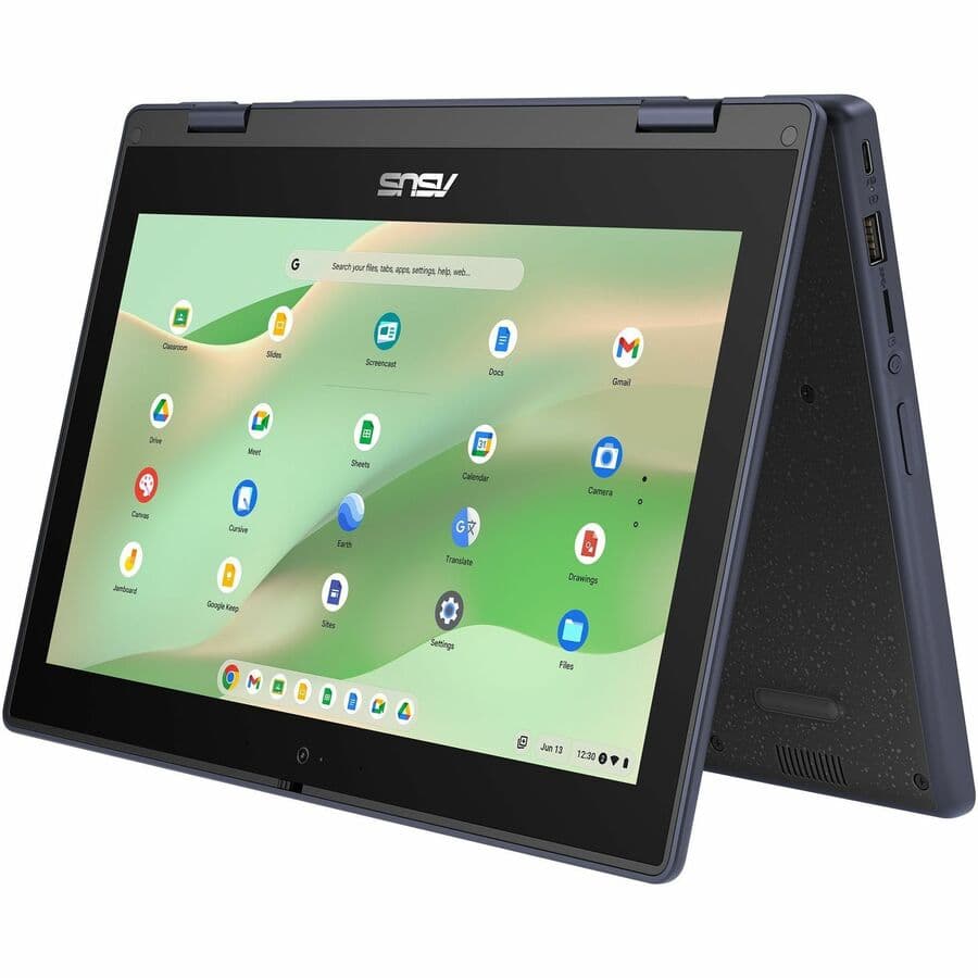 ASUS Chromebook CR1104CGA-YZ84T in grey with 11.6-inch HD touch display