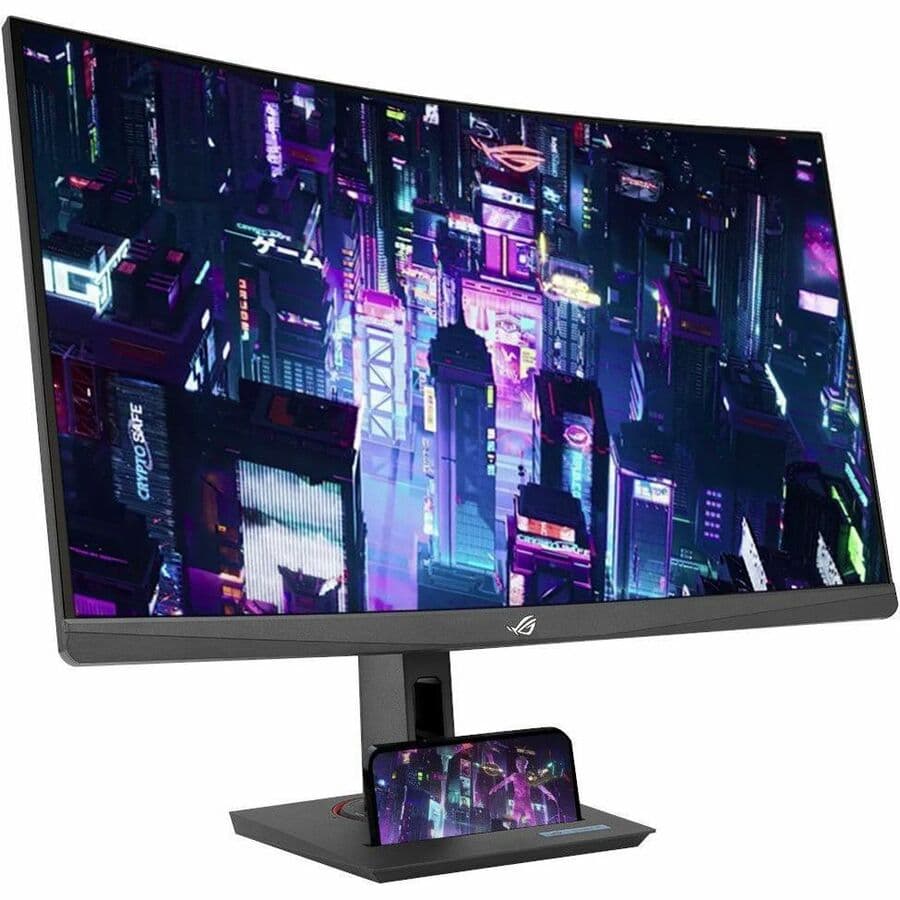 ASUS ROG Strix XG32WCS 32-inch curved QHD gaming monitor with USB-C and height-adjustable stand