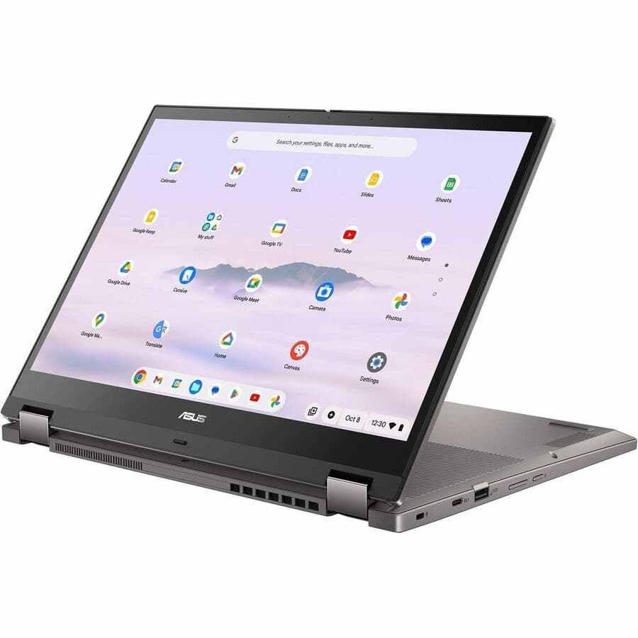 ASUS 14-inch Chromebook Plus with WUXGA touchscreen and grey chassis