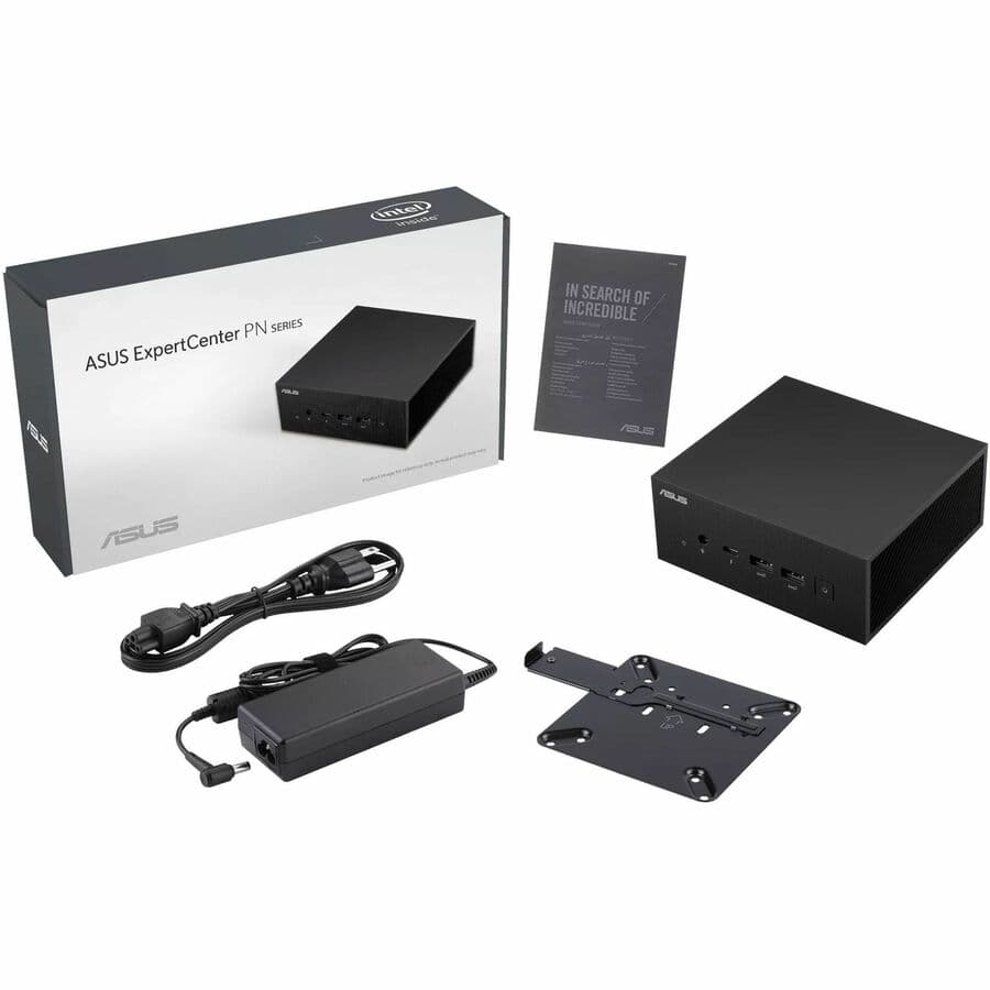 ASUS PN64 E1 SYS585PX1TL mini PC with 13th Gen Intel Core, Iris Xe Graphics, and quad 4K display support