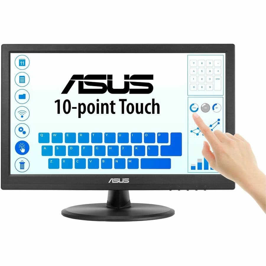ASUS VT169HE 15.6-inch IPS touch monitor with Full HD resolution for POS and kiosk use