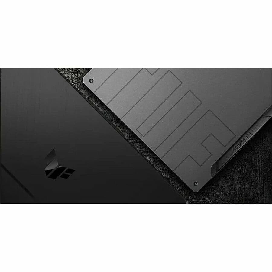 ASUS TUF Gaming 17.3-inch laptop with black chassis, Full HD display, and gaming design