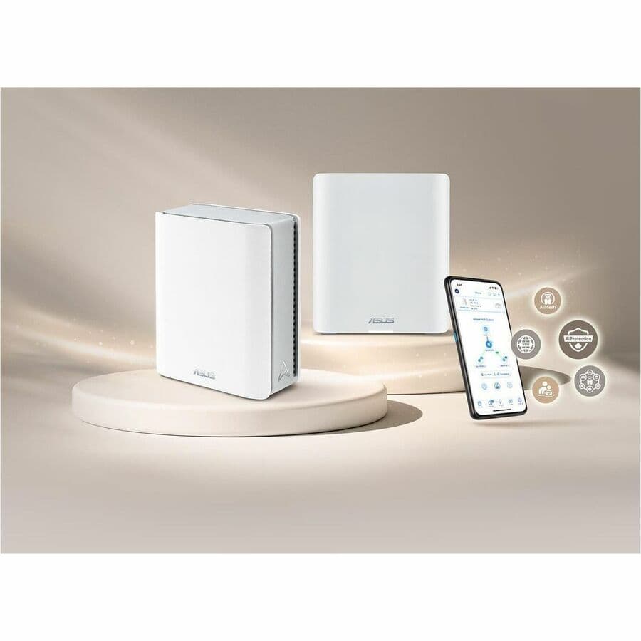 ASUS ZenWiFi BT6 3PK tri-band WiFi 7 mesh router system with 3-pack coverage