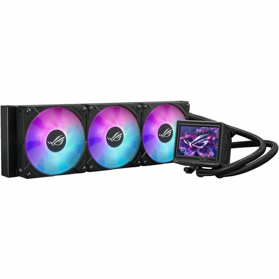 ASUS ROG RYUJIN III 360 ARGB EXTREME 360 mm AIO cooler with 3.5-inch LCD and ARGB lighting