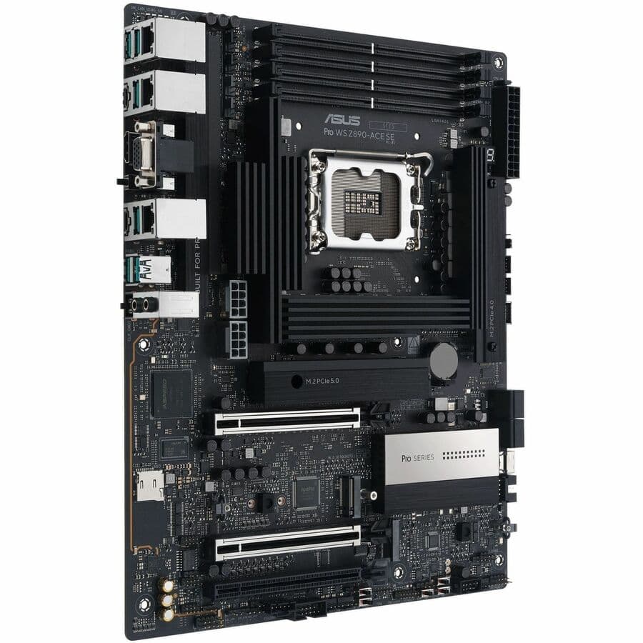 ASUS PRO WS Z890-ACE SE ATX workstation motherboard with LGA 1851, DDR5, dual LAN, and Thunderbolt 4