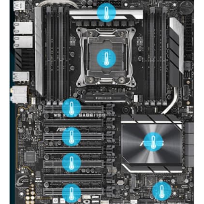 ASUS WS X299 SAGE/10G workstation motherboard with LGA2066 socket and CEB form factor
