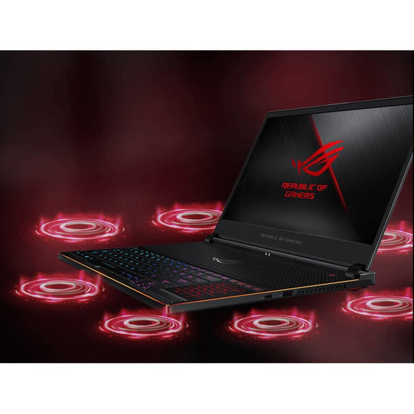 ASUS ROG Zephyrus GX531GX-XS74 metallic black gaming laptop with 15.6-inch Full HD 144 Hz display
