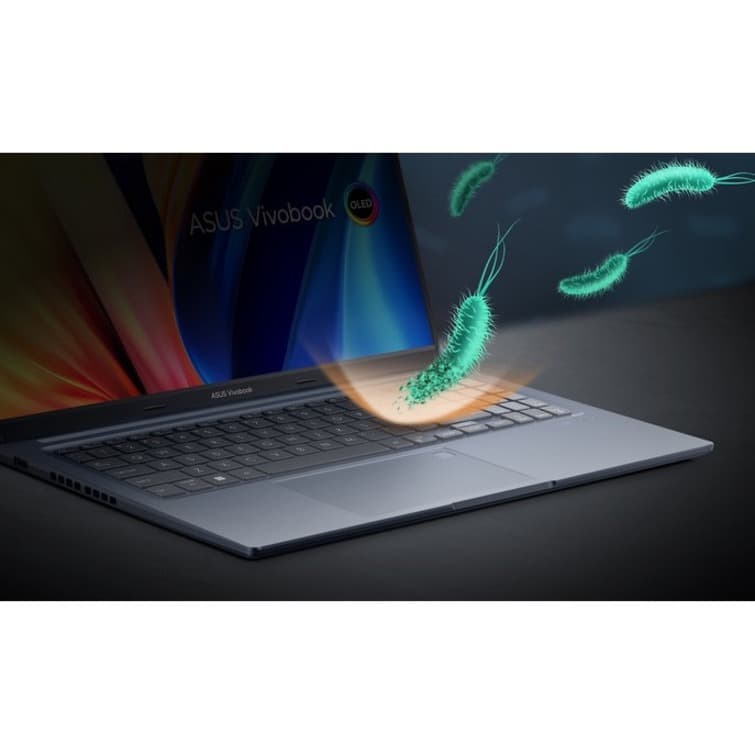 ASUS laptop with AMD Ryzen 5 5600H processor, 8 GB RAM, and 512 GB SSD storage