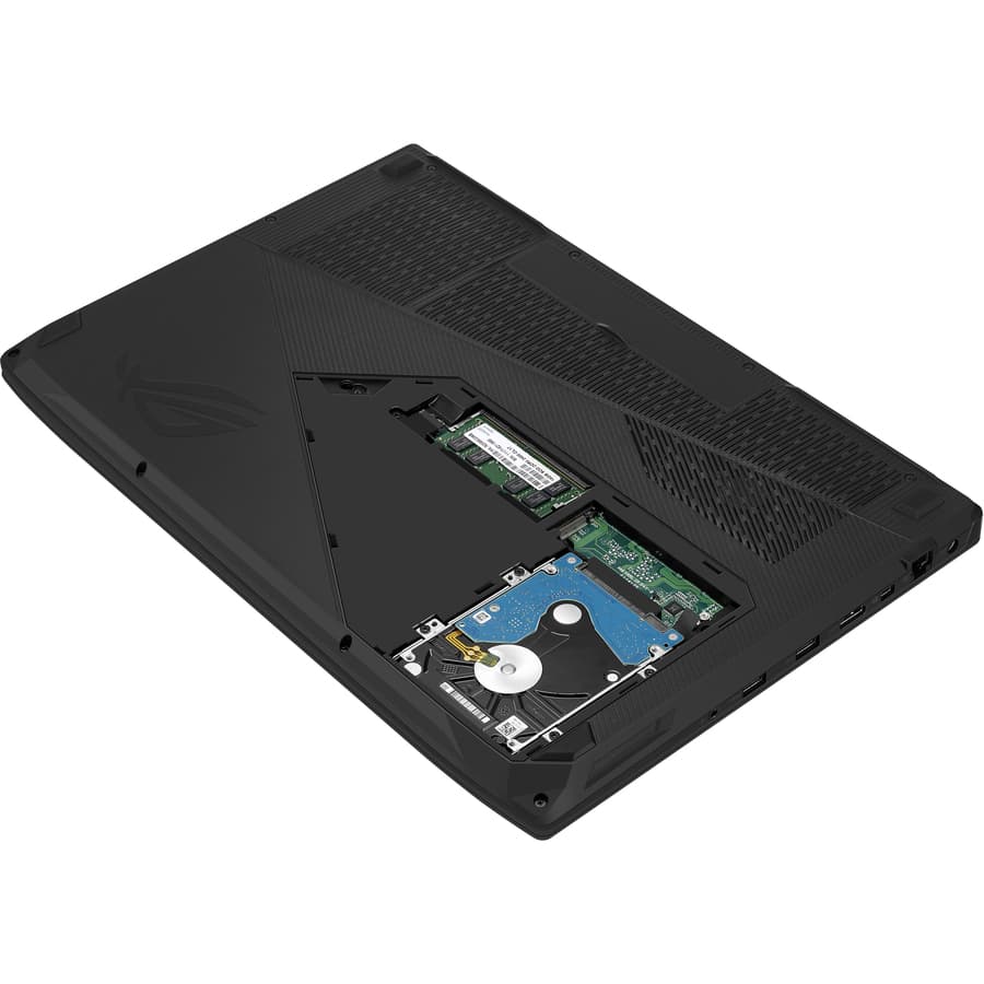 ASUS ROG STRIX gaming notebook with Intel Core i7-8750H, GTX 1050 Ti 4 GB, and 15.6-inch 120 Hz display