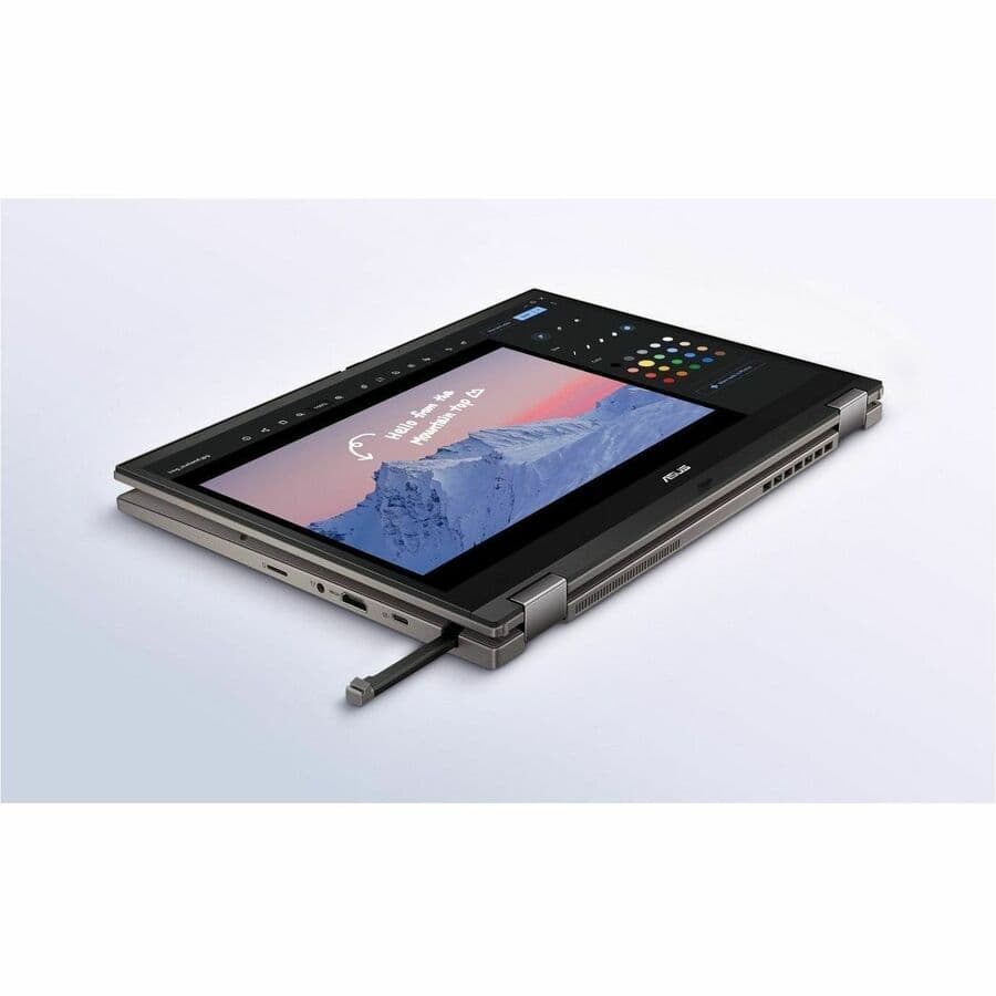 ASUS Chromebook Flip CX3401FBA-YZ388T-S grey convertible laptop with 14-inch WUXGA touchscreen