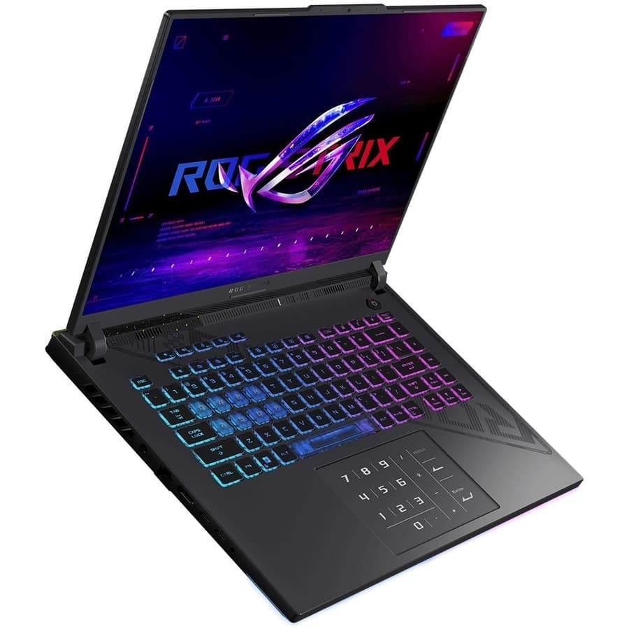 ASUS ROG Strix gaming laptop with Intel Raptor Lake Core i9, NVIDIA RTX 16 graphics, and Windows 11 Pro