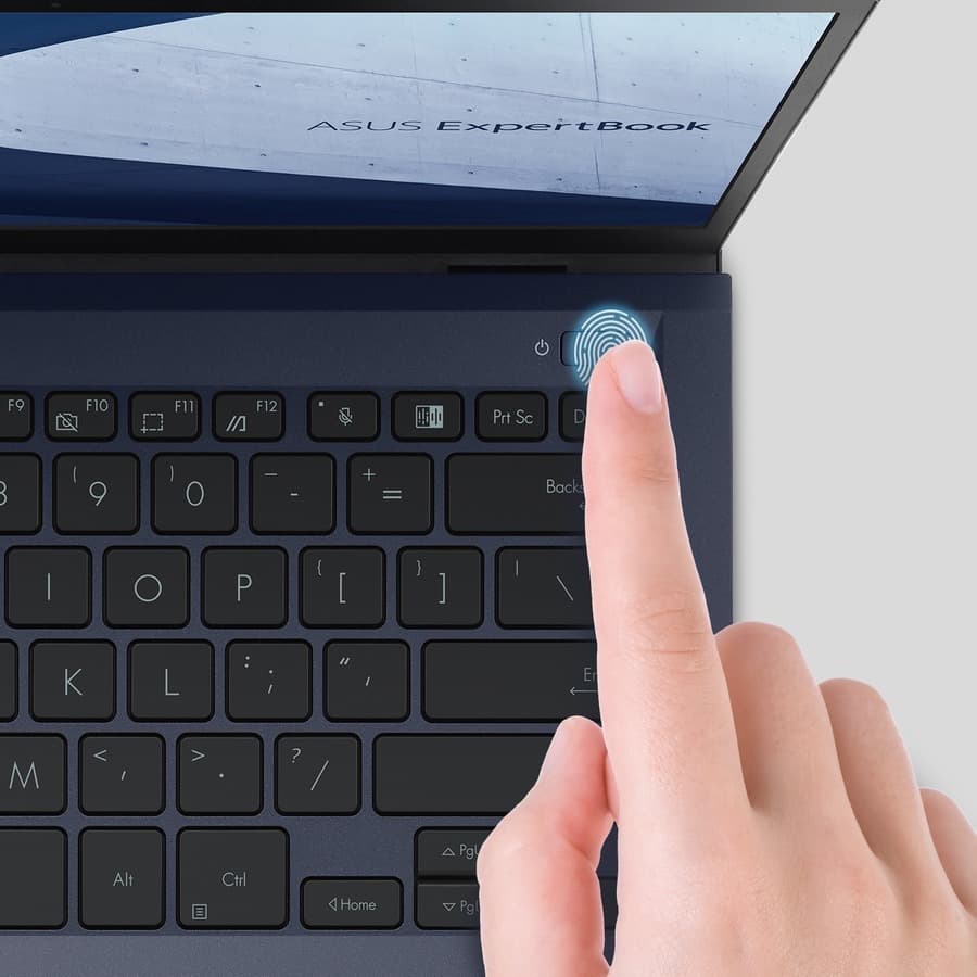 ASUS ExpertBook B3402FVA 14-inch 2-in-1 business laptop with touchscreen, black finish, and Windows 11 Pro