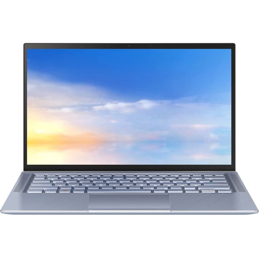 ASUS ZenBook 14 UX431FA-EH55 laptop with 14-inch Full HD IPS display and slim silver chassis