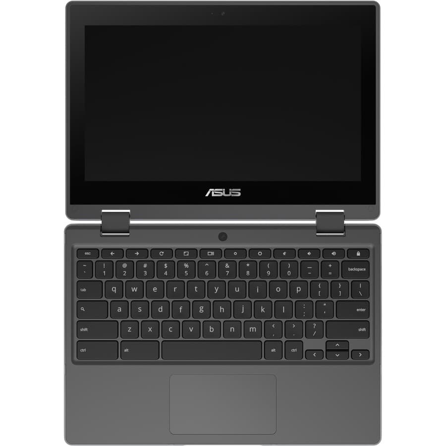ASUS Chromebook Flip CR1100FKA-YZ142T-S in grey with 11.6-inch HD touchscreen and convertible 2-in-1 design