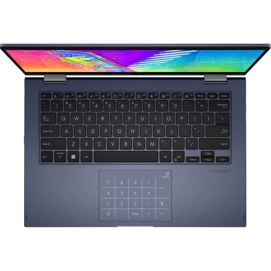 ASUS 14-inch 2-in-1 laptop with Pentium processor, 8 GB RAM, and 128 GB storage