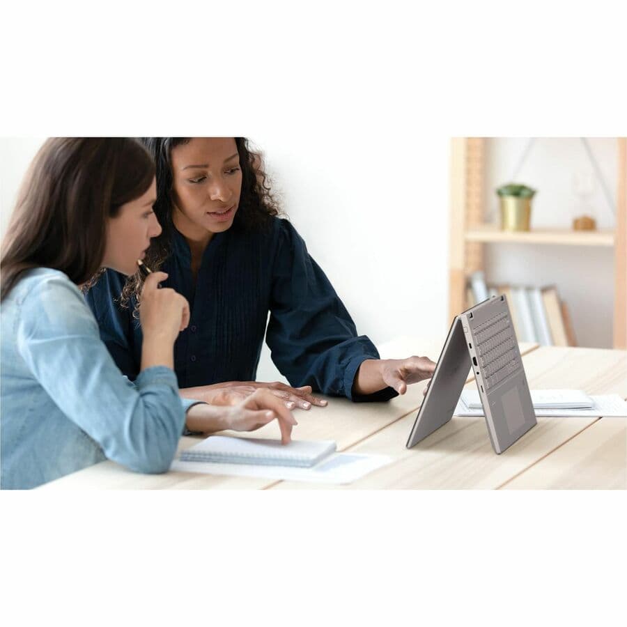 Grey ASUS Chromebook Plus with 14-inch WUXGA touch display and Ryzen 3 processor