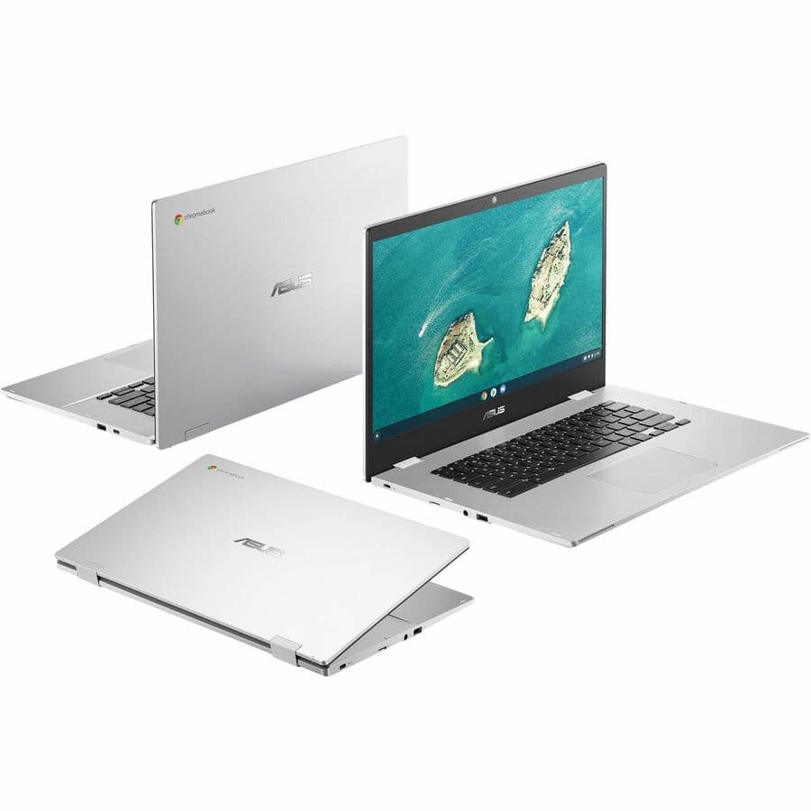 ASUS Chromebook CX1500CKA-SS48F grey laptop with 15.6-inch Full HD non-touch display