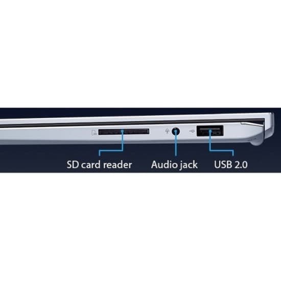 ASUS ZenBook 14 UX431FA-EH55 laptop with 14-inch Full HD IPS display and slim silver chassis