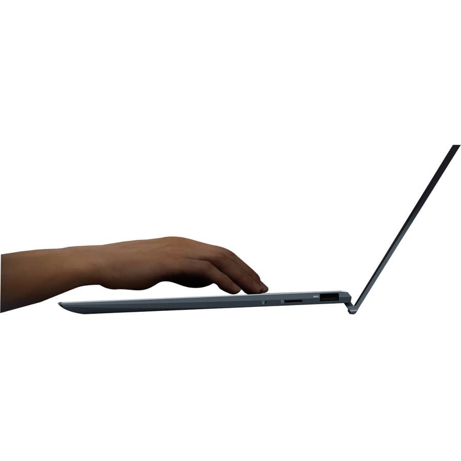 ASUS Zenbook 13 OLED ultra slim notebook with 13.3-inch display and silver chassis