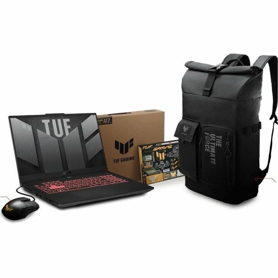 ASUS TUF Gaming A17 FA707NV-RS74 gaming laptop in Mecha Black with 17.3-inch display