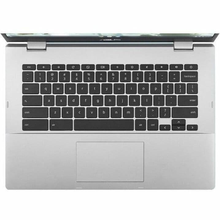ASUS Chromebook Enterprise CX1400CKA-GE84F silver laptop with 14-inch Full HD display