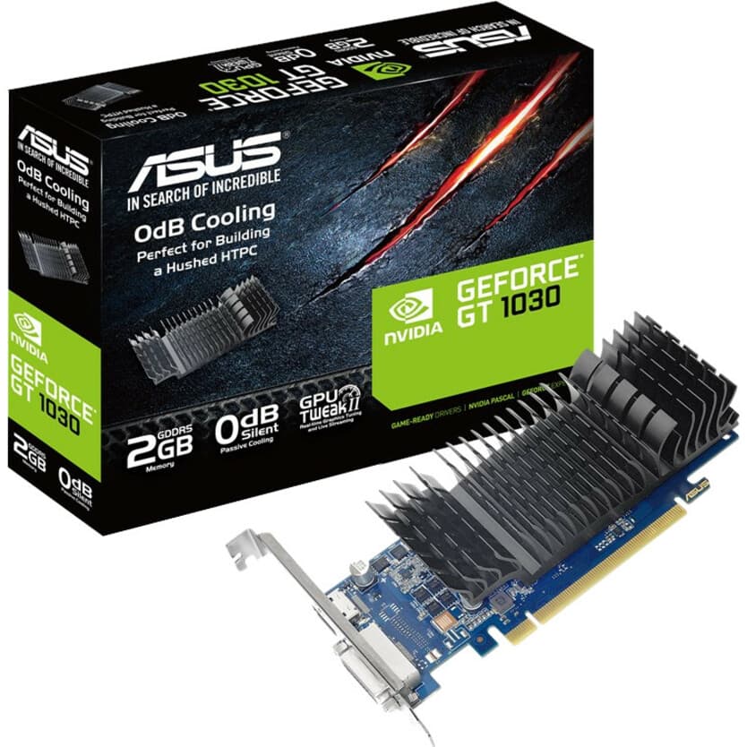 ASUS GT1030-2G-CSM low-profile graphics card with 2 GB GDDR5 memory