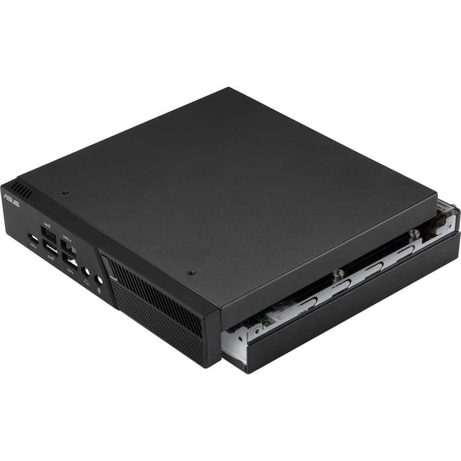 ASUS PB60-B3041ZC black mini PC with Intel Core i3-8100T, 4 GB DDR4, and Intel HD Graphics