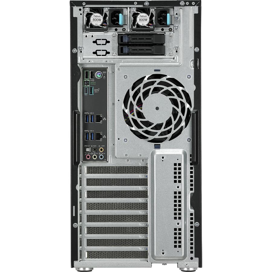 ASUS TS700-E9-RS8 tower barebones server chassis with LGA3647 support and dual Intel LAN