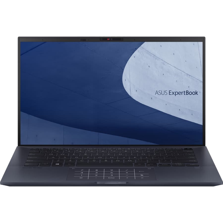 ASUS ExpertBook B9 B9450 business notebook in Star Black with 14-inch display, Core i7-1185G7, 16 GB RAM, and 1 TB SSD