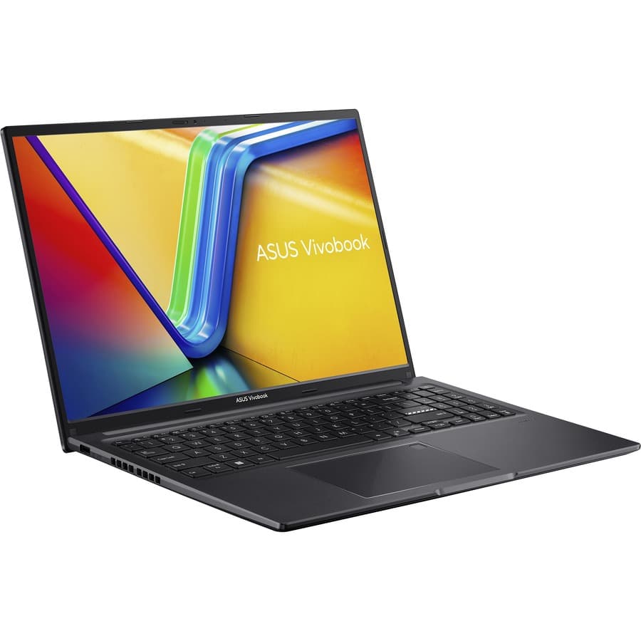 ASUS Vivobook 16 business laptop in black with 16-inch WUXGA display, Ryzen 7 7730U, 16 GB RAM, and 1 TB SSD