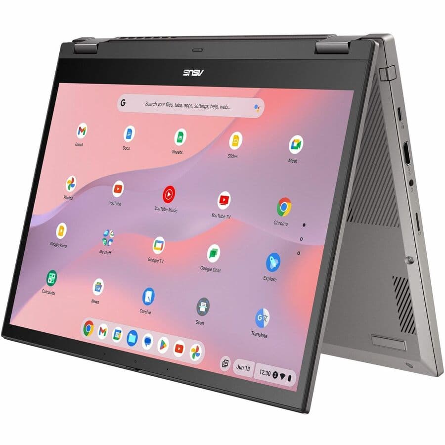 ASUS Chromebook Flip CX3401FBA-YZ388T-S grey convertible laptop with 14-inch WUXGA touchscreen