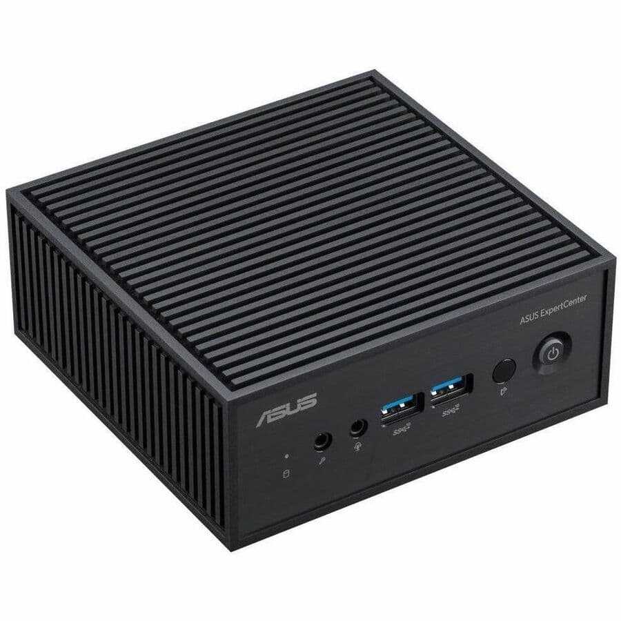 ASUS ExpertCenter PN42 fanless mini PC with Intel N100, dual LAN, and VESA mount support