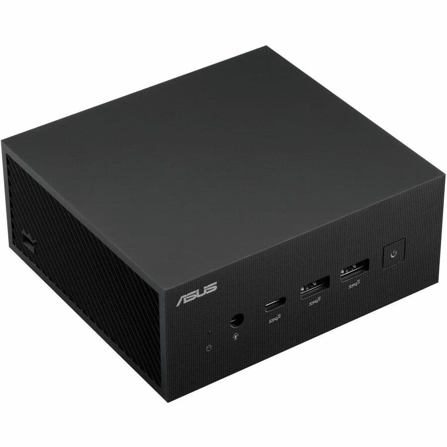 ASUS PN64 mini PC with 13th Gen Intel Core, Intel Iris Xe Graphics, and compact black chassis