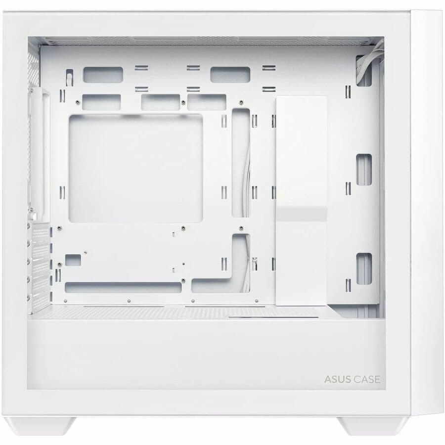 ASUS A21 White Micro-ATX case with mesh front panel and support for 380 mm GPU and 360 mm cooler