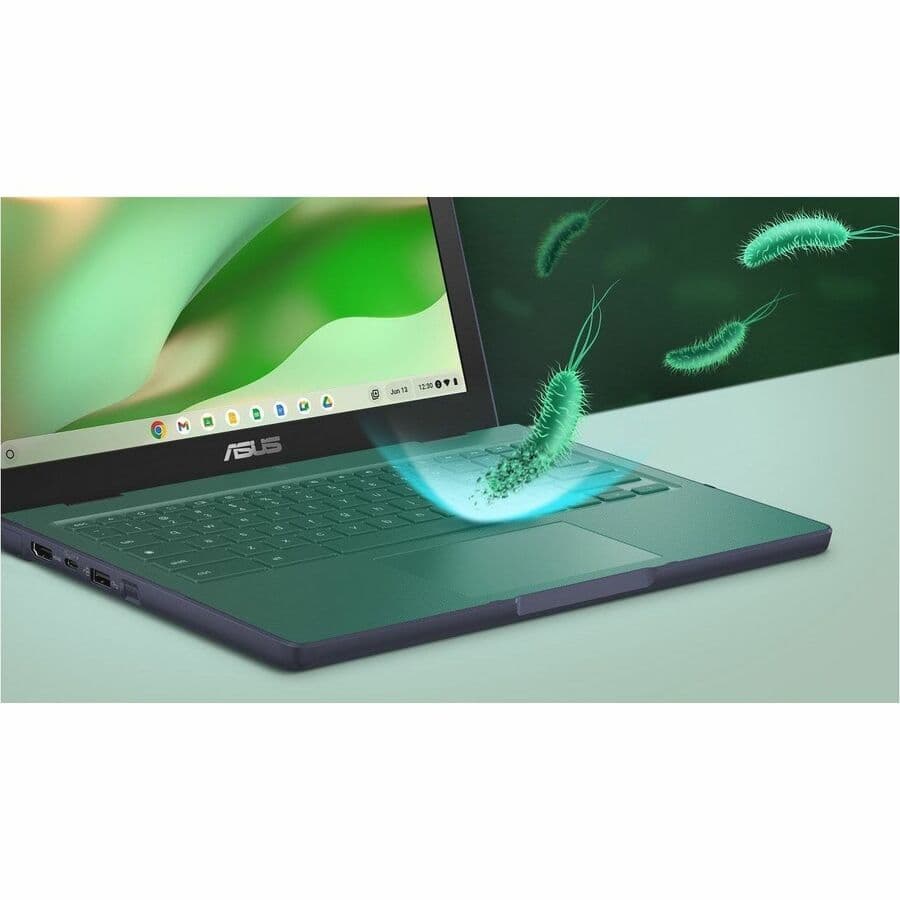 Grey ASUS Chromebook with 12.2-inch WUXGA touchscreen display