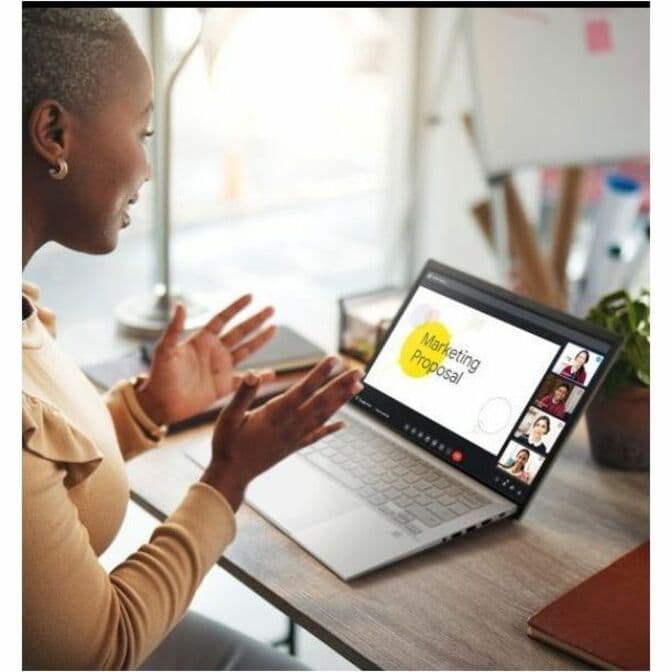 ASUS 14-inch Chromebook Plus Enterprise 2-in-1 laptop with touchscreen and silver finish