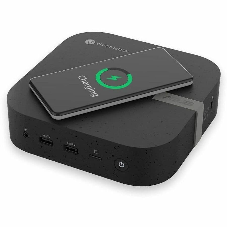 ASUS Chromebox mini PC with Intel Celeron 7305, 4 GB DDR4, and 128 GB storage