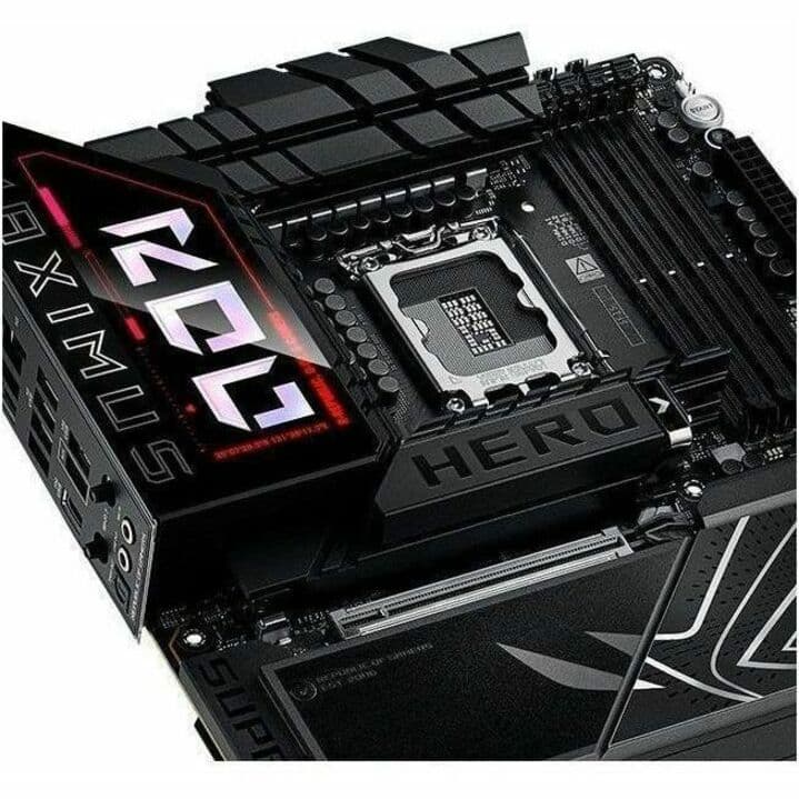 ASUS ROG MAXIMUS Z890 HERO ATX motherboard with LGA 1851, DDR5, WiFi 7, and 3 PCIe 5.0 M.2 slots