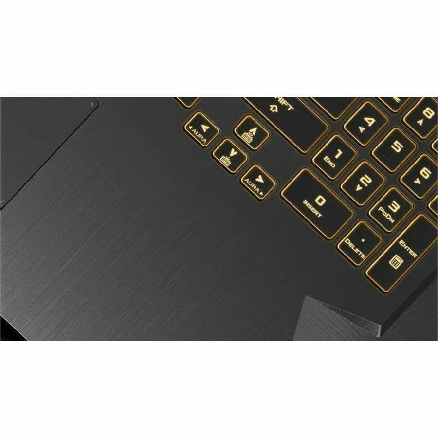ASUS TUF Gaming 17.3-inch laptop with black chassis, Full HD display, and gaming design