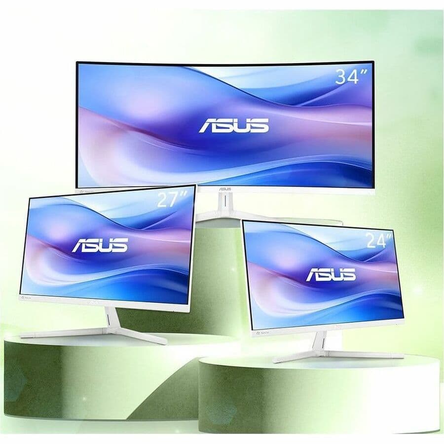 ASUS VU249HFI-W 24-inch Full HD IPS monitor in white with VESA mount support