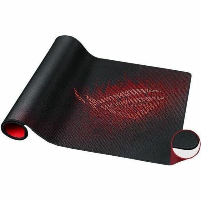 ASUS ROG Sheath large textured gaming mouse pad with stitched edges on desk
