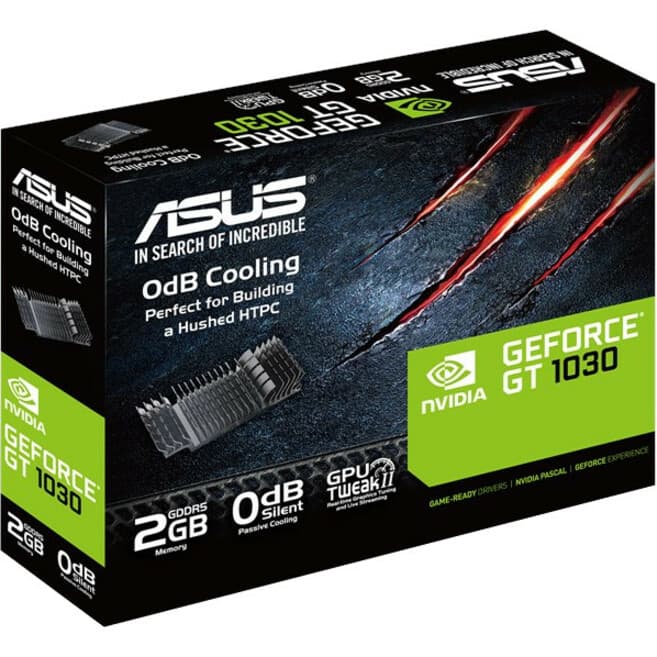 ASUS GT1030-2G-CSM low-profile graphics card with 2 GB GDDR5 memory