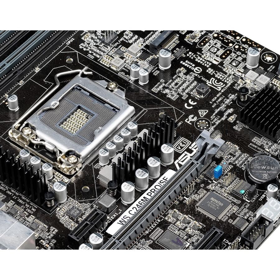 ASUS WS C246M PRO/SE Micro ATX workstation motherboard with Intel C246 chipset and dual LAN
