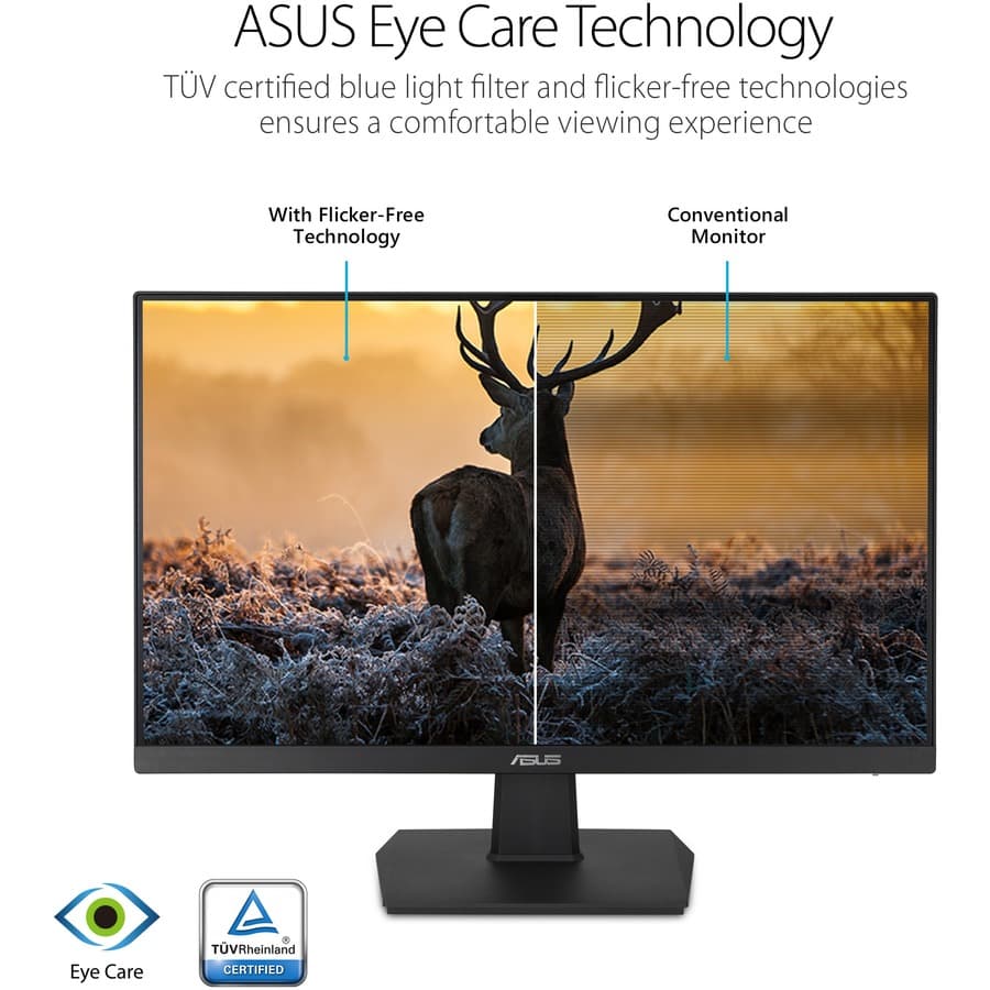 ASUS VA24EHE 23.8-inch IPS desktop monitor with HDMI, VGA, and DVI-D ports