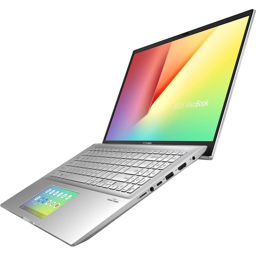 ASUS S532FA-DH55 laptop in transparent silver with 15.6-inch Full HD anti-glare display and narrow border