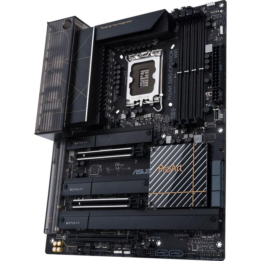 ASUS ProArt Z690-Creator WiFi ATX motherboard for Intel LGA 1700 with DDR5, dual Thunderbolt 4, and 10G LAN